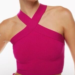 Aritzia Babaton cross neck tank top